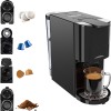 Princess Macchina caffè multi-capsula, pompa italiana da 19 bar, serbatoio d’acqua 800 ml, compatibilità 4-in-1, 1450 W, compatibile con Nespresso® e Dolce Gusto®, senza BPA, parti rimovibili, 249454