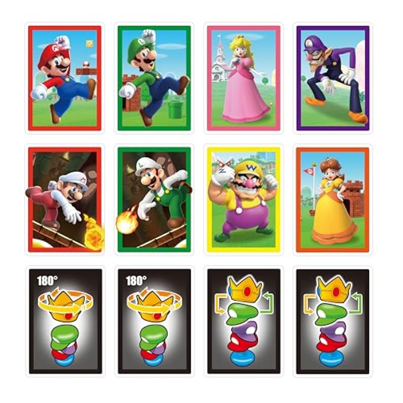 EPOCH Games - Super Mario - Cap Stacker, Gioco di Equilibrio e Strategia con Personaggi – Modello 7554