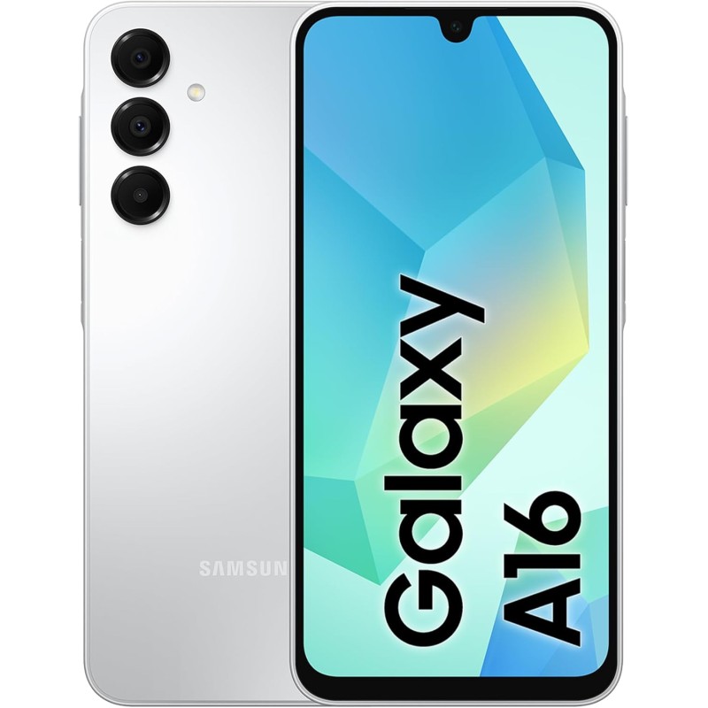 Samsung Galaxy A16, 3 anni di Garanzia del produttore, Android 14, Display Super AMOLED 6.7" FHD+, 4GB RAM, 128GB, Batteria 5.000 mAh, IP54, memoria espandibile, Gray [Versione Italiana] - Gray