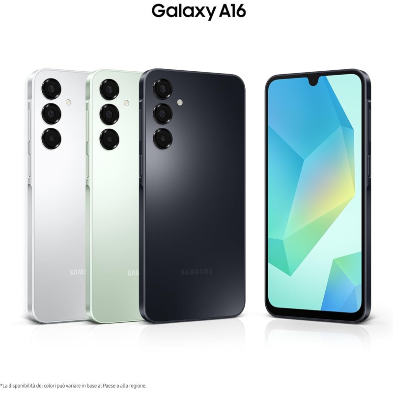 Samsung Galaxy A16, 3 Year Manufacturer's Warranty, Android 14, Super AMOLED Display 6.7" FHD+, 4GB RAM, 128GB, 5,000 mAh Battery, IP54, Expandable Memory, Black - Black Samsung Galaxy A16, 3 Year Manufacturer's Warranty, Android 14, Super AMOLED Display 6.7" FHD+, 4GB RAM, 128GB, 5,000 mAh Battery, IP54, Expandable Memory, Black - Black