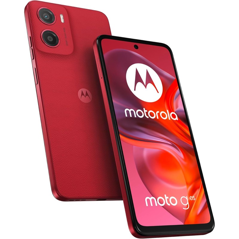 Motorola moto g05 (4/256GB, Fotocamera 50MP + sensore antisfarfallio, Display 6.67" HD+ 90Hz, batteria 5200mAh, MediaTek Helio G81, Android 15), Plum Red - 256 Plum Red Motorola moto g05 (4/256GB, Fotocamera 50MP + sensore antisfarfallio, Display 6.67" HD+ 90Hz, batteria 5200mAh, MediaTek Helio G81, Android 15), Plum Red - 256 Plum Red