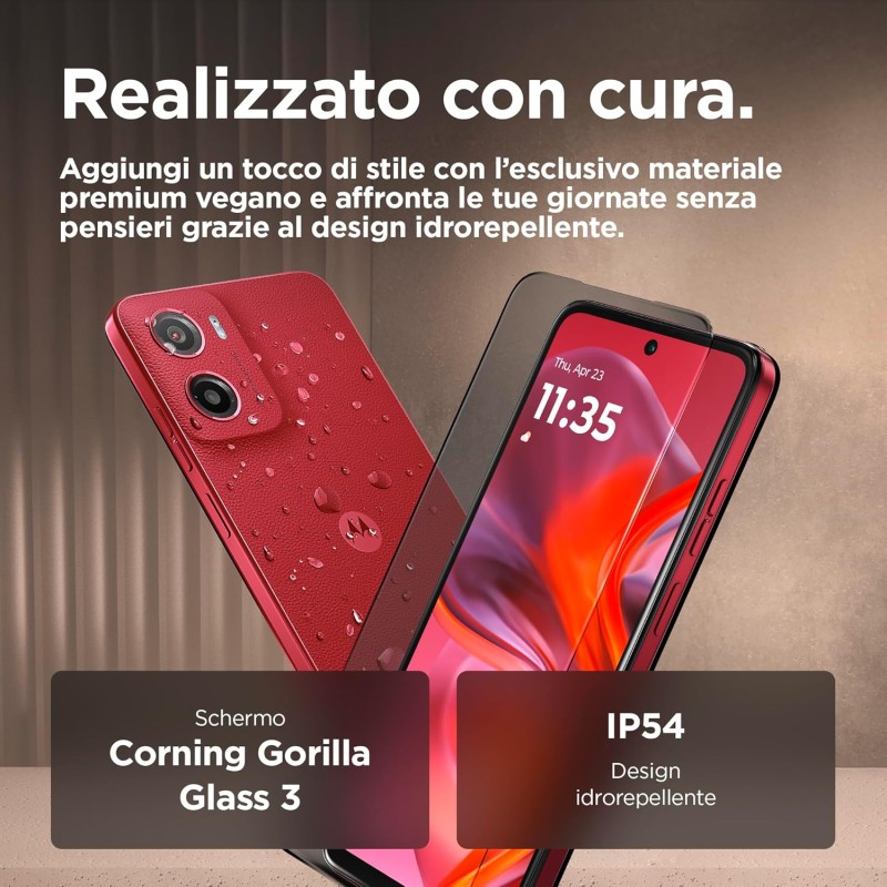 Motorola moto g05 (4/256GB, Fotocamera 50MP + sensore antisfarfallio, Display 6.67" HD+ 90Hz, batteria 5200mAh, MediaTek Helio G81, Android 15), Plum Red - 256 Plum Red Motorola moto g05 (4/256GB, Fotocamera 50MP + sensore antisfarfallio, Display 6.67" HD+ 90Hz, batteria 5200mAh, MediaTek Helio G81, Android 15), Plum Red - 256 Plum Red