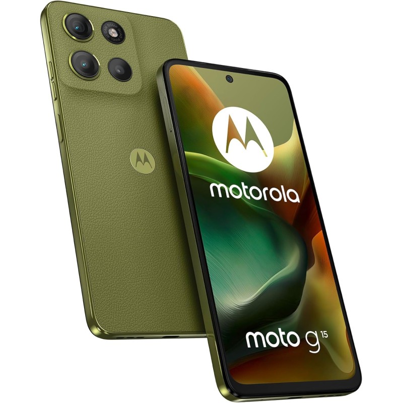 Motorola moto g15 (8/256GB, Doppia fotocamera 50+5MP + sensore antisfarfallio, Display 6.72" FHD+ 60Hz, batteria 5100mAh, MediaTek Helio G81, Android 15), Iguana Green Motorola moto g15 (8/256GB, Doppia fotocamera 50+5MP + sensore antisfarfallio, Display 6.72" FHD+ 60Hz, batteria 5100mAh, MediaTek Helio G81, Android 15), Iguana Green
