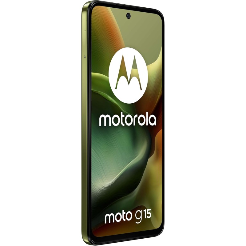 Motorola moto g15 (8/256GB, Doppia fotocamera 50+5MP + sensore antisfarfallio, Display 6.72" FHD+ 60Hz, batteria 5100mAh, MediaTek Helio G81, Android 15), Iguana Green Motorola moto g15 (8/256GB, Doppia fotocamera 50+5MP + sensore antisfarfallio, Display 6.72" FHD+ 60Hz, batteria 5100mAh, MediaTek Helio G81, Android 15), Iguana Green