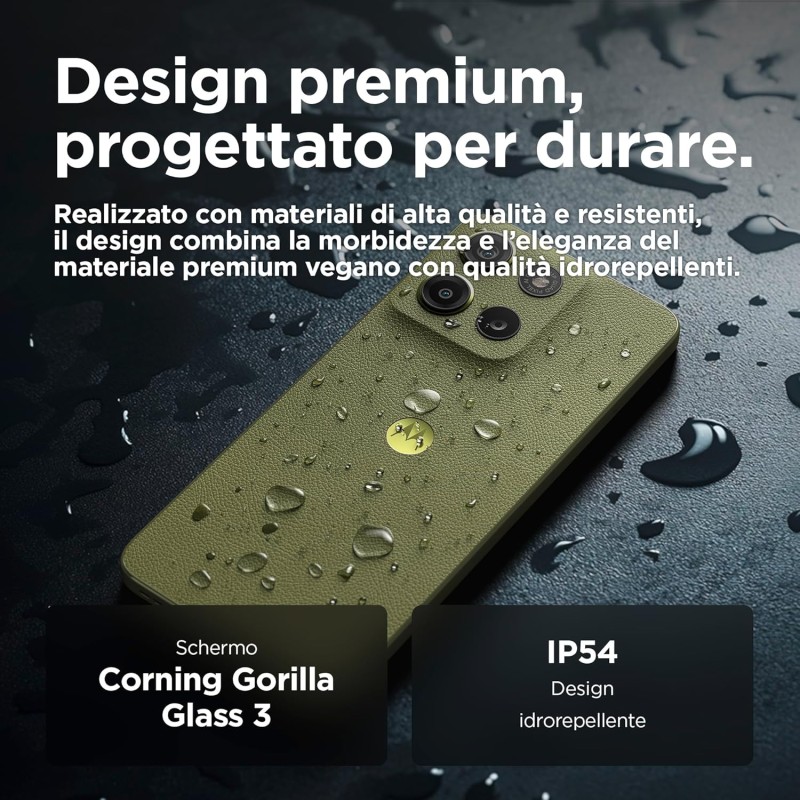 Motorola moto g15 (8/256GB, Doppia fotocamera 50+5MP + sensore antisfarfallio, Display 6.72" FHD+ 60Hz, batteria 5100mAh, MediaTek Helio G81, Android 15), Iguana Green Motorola moto g15 (8/256GB, Doppia fotocamera 50+5MP + sensore antisfarfallio, Display 6.72" FHD+ 60Hz, batteria 5100mAh, MediaTek Helio G81, Android 15), Iguana Green