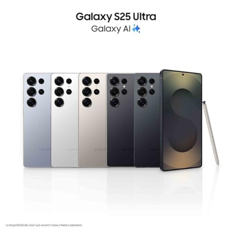 Samsung Galaxy S25 Ultra Smartphone AI, 3 anni di Garanzia del produttore, Display 6.9'' QHD+ Dynamic AMOLED 2X, Fotocamera 200MP, RAM 12GB, 256GB, 5.000 mAh, Titanium Black [Versione italiana] - 256GB Titanium Black
