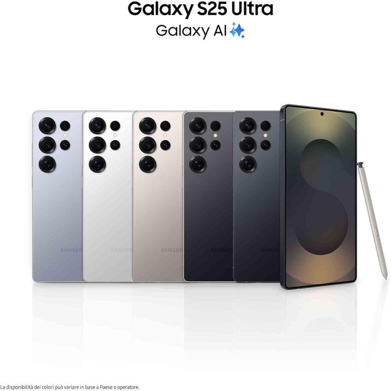 Samsung Galaxy S25 Ultra Smartphone AI, 3 anni di Garanzia del produttore, Display 6.9'' QHD+ Dynamic AMOLED 2X, Fotocamera 200MP, RAM 12GB, 512GB, 5.000 mAh, Titanium Black [Versione italiana] - 512GB Titanium Black
