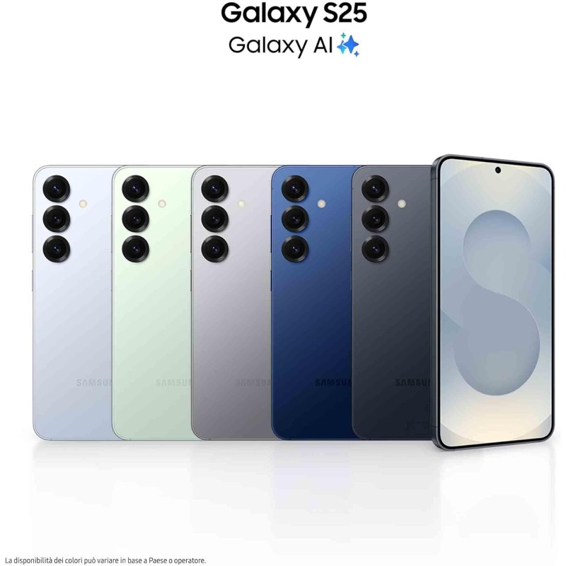 Samsung Galaxy S25 Smartphone AI, 3 anni di Garanzia del produttore, Display 6.2'' FHD+ Dynamic AMOLED 2X, Fotocamera 50MP, RAM 12GB, 512GB, 4.000 mAh, Navy [Versione italiana] - 512GB Navy
