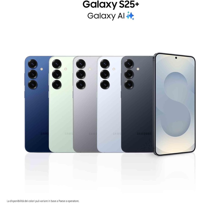 Samsung Galaxy S25+ Smartphone AI, 3 anni di Garanzia del produttore, Display 6.7'' QHD+ Dynamic AMOLED 2X, Fotocamera 50MP, RAM 12GB, 512GB, 4.900 mAh, Navy [Versione italiana] - 512GB Navy