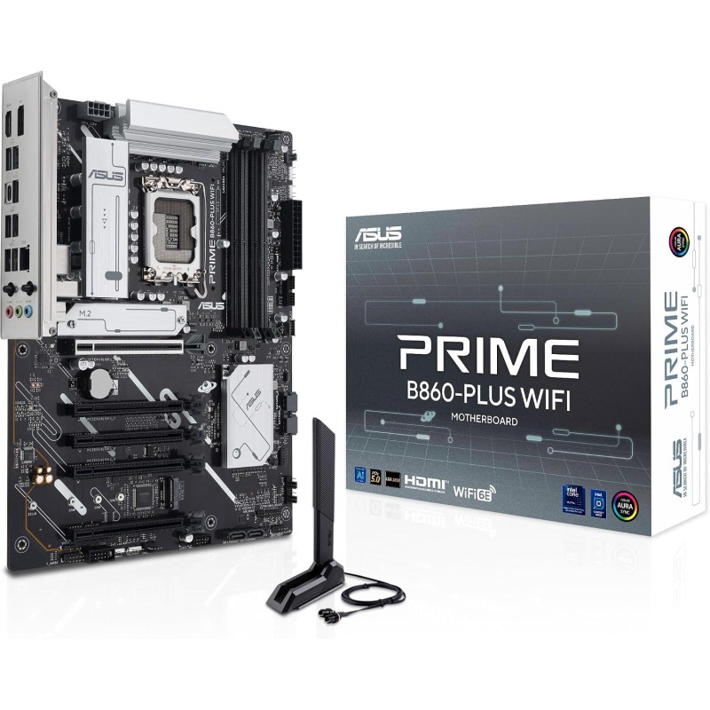 ASUS PRIME B860-PLUS WIFI, Scheda Madre Intel ATX, Slot DDR5, Nera ASUS PRIME B860-PLUS WIFI, Scheda Madre Intel ATX, Slot DDR5, Nera