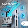 Mars Gaming MC-FUSION, Case Gaming ATX, Finestra Laterale e Frontale Curvo in Vetro Temperato Continuo, Semitower PC Doppia Camera, Supporto Raffreddamento a Liquido,Spazio Interno Ottimizzato,Bianco