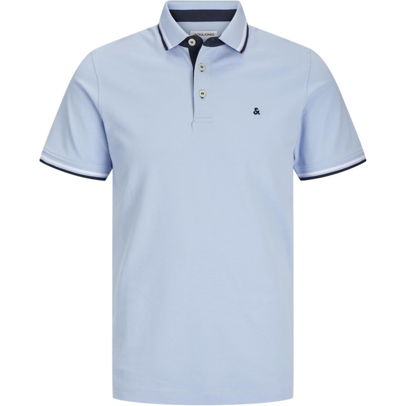 JACK & JONES Polo Plain Shirt Collar Polo - XXL Blu Chambray. JACK & JONES Polo Plain Shirt Collar Polo - XXL Blu Chambray.