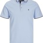 JACK & JONES Polo Plain Shirt Collar Polo - XXL Blu Chambray.