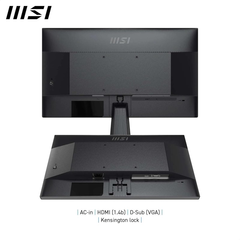MSI PRO MP225V Monitor da Ufficio 21,5” Full HD – Pannello VA 1920 x 1080, 100 Hz, Schermo a Basso Affaticamento Visivo, Inclinabile – HDMI, D-Sub (VGA) - 22" Nero MSI PRO MP225V Monitor da Ufficio 21,5” Full HD – Pannello VA 1920 x 1080, 100 Hz, Schermo a Basso Affaticamento Visivo, Inclinabile – HDMI, D-Sub (VGA) - 22" Nero