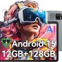 Blackview Tablet Android 15 Tab60 WiFi, 12 GB RAM + 128 GB ROM (2 TB TF), Octa Core WiFi 6, 1280 x 800 HD, 10 pollici PC Tablet,Widevine L1, 5100 mAh, Widevine L1/GMS/Face ID/8MP+5MP AI Camera