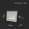 V-TAC Faro LED da Esterno 30W Nero - [Chip Samsung - Alte Perfomance, Bassi Consumi] - 2510 Lumen - IP65 - Proiettore Faretto LED Nero per Casa, Giardino, Garage - Impermeabile - Luce Naturale 4000K