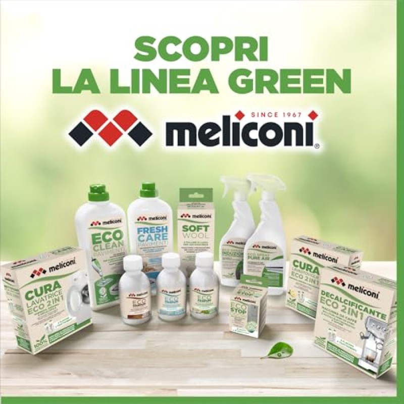 Meliconi Eco Clean Detergente Lavapavimenti per Scope Elettriche e Robot, Multisuperficie, 1L, Made in Italy