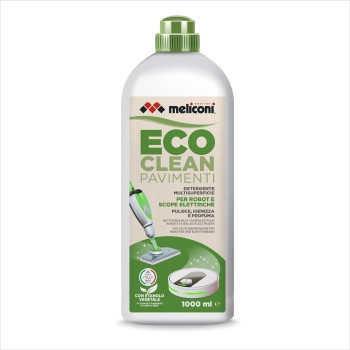 Meliconi Eco Clean Detergente Lavapavimenti per Scope Elettriche e Robot, Multisuperficie, 1L, Made in Italy