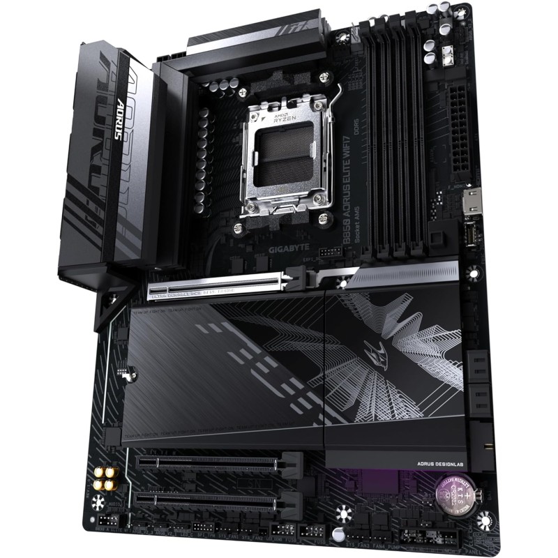 GIGABYTE B850 AORUS ELITE WIFI7 Scheda Madre - CPU AMD Ryzen Serie 9000, VRM digitale 14+2+2 fasi, fino a 8200MHz DDR5 (OC), 1xPCIe 5.0 + 2xPCIe 4.0 M.2, LAN 2,5, WIFI 7, USB 3.2 Gen 2x2 GIGABYTE B850 AORUS ELITE WIFI7 Scheda Madre - CPU AMD Ryzen Serie 9000, VRM digitale 14+2+2 fasi, fino a 8200MHz DDR5 (OC), 1xPCIe 5.0 + 2xPCIe 4.0 M.2, LAN 2,5, WIFI 7, USB 3.2 Gen 2x2