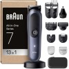 Braun Rifinitore All-In-One Series 7 AIO7565, Rasoio Elettrico Barba E Capelli 13In1 Con Lama ProBlade E Tecnologia AutoSense, 120 Min. Di Autonomia, Pettini Aree Sensibili E Sfumatura, Wet&Dry, Blu