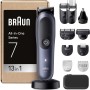 Braun Rifinitore All-In-One Series 7 AIO7565, Rasoio Elettrico Barba E Capelli 13In1 Con Lama ProBlade E Tecnologia AutoSense, 120 Min. Di Autonomia, Pettini Aree Sensibili E Sfumatura, Wet&Dry, Blu