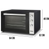 Bakaji Forno Fornetto Elettrico Ventilato Capacità 70 litri Potenza 2500W Temperatura Regolabile fino 250° 2 Ventilazioni Elenti Riscaldanti Acciaio Luce Interna Funzione Timer (70 Litri) - 70 Litri