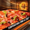 Bakaji Forno Fornetto Elettrico Ventilato Capacità 70 litri Potenza 2500W Temperatura Regolabile fino 250° 2 Ventilazioni Elenti Riscaldanti Acciaio Luce Interna Funzione Timer (70 Litri) - 70 Litri