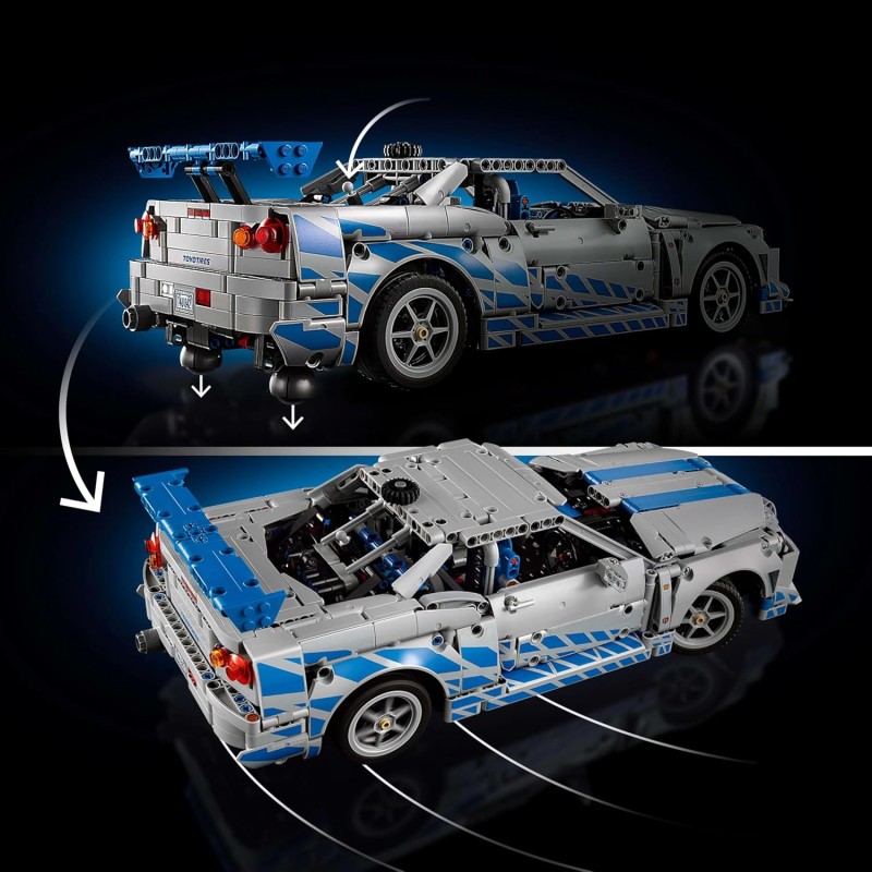LEGO Technic Auto Nissan Skyline GT-R (R34) 2 Fast 2 Furious - Adult Building Model with Drifting, Steering, Suspension and a 6 Cylinder Engine - Collectible Gift - 42210 LEGO Technic Auto Nissan Skyline GT-R (R34) 2 Fast 2 Furious - Adult Building Model with Drifting, Steering, Suspension and a 6 Cylinder Engine - Collectible Gift - 42210