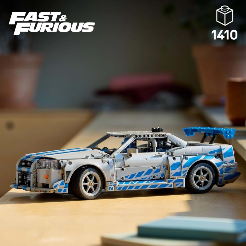 LEGO Technic Auto Nissan Skyline GT-R (R34) 2 Fast 2 Furious - Adult Building Model with Drifting, Steering, Suspension and a 6 Cylinder Engine - Collectible Gift - 42210 LEGO Technic Auto Nissan Skyline GT-R (R34) 2 Fast 2 Furious - Adult Building Model with Drifting, Steering, Suspension and a 6 Cylinder Engine - Collectible Gift - 42210