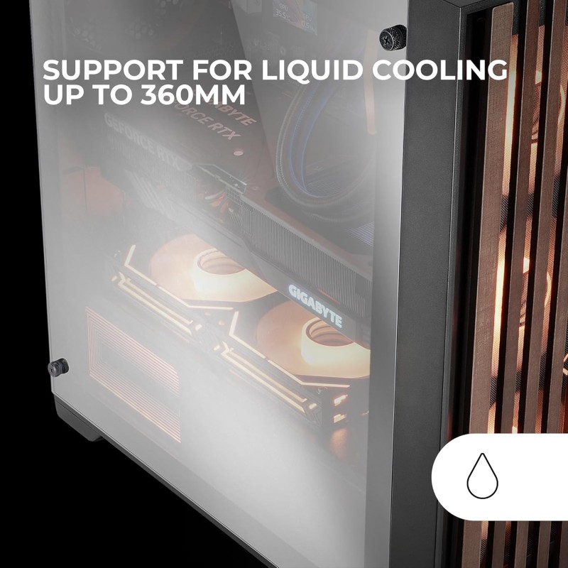 Mars Gaming MC-WOOD, Case PC ATX, Pannello Frontale Legno, Finestra Laterale in Vetro Cromato, Ventola FDB 120mm, Raffreddamento Liquido fino a 360mm, Doppia Camera, Gestione Cavi, Semi Tower PC, Nero Mars Gaming MC-WOOD, Case PC ATX, Pannello Frontale Legno, Finestra Laterale in Vetro Cromato, Ventola FDB 120mm, Raffreddamento Liquido fino a 360mm, Doppia Camera, Gestione Cavi, Semi Tower PC, Nero