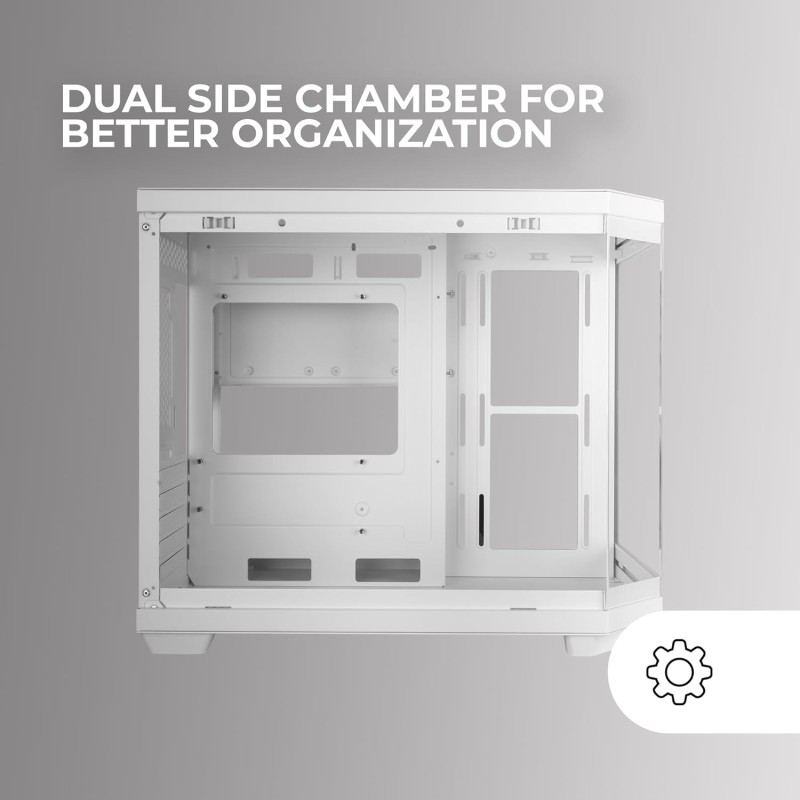 Mars Gaming MC-3TCOREM, Case Gaming Custom Micro-ATX, Tripla Finestra Vetro Temperato, Design Doppia Camera Laterale, Supporto Raffreddamento Liquido 360mm, Gestione Cavi, Mini Tower PC, USB-C, Bianco Mars Gaming MC-3TCOREM, Case Gaming Custom Micro-ATX, Tripla Finestra Vetro Temperato, Design Doppia Camera Laterale, Supporto Raffreddamento Liquido 360mm, Gestione Cavi, Mini Tower PC, USB-C, Bianco