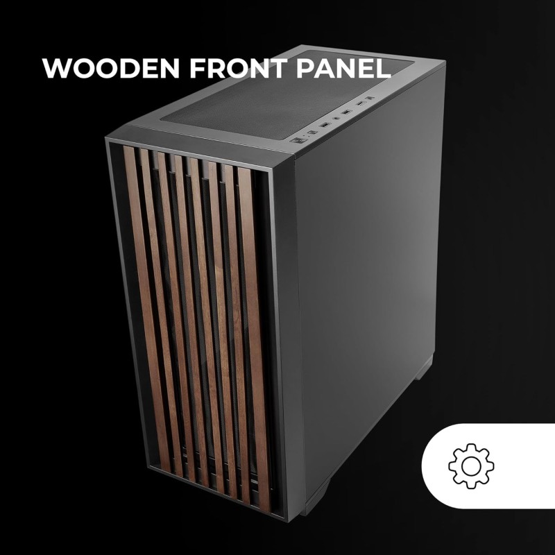 Mars Gaming MC-WOOD, Case PC ATX, Pannello Frontale Legno, Finestra Laterale in Vetro Temperato, Ventola FDB 120mm, Raffreddamento Liquido fino 360mm, Doppia Camera, Gestione Cavi, Semi Tower PC, Nero Mars Gaming MC-WOOD, Case PC ATX, Pannello Frontale Legno, Finestra Laterale in Vetro Temperato, Ventola FDB 120mm, Raffreddamento Liquido fino 360mm, Doppia Camera, Gestione Cavi, Semi Tower PC, Nero