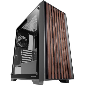 Mars Gaming MC-WOOD, Case PC ATX, Pannello Frontale Legno, Finestra Laterale in Vetro Temperato, Ventola FDB 120mm, Raffreddamento Liquido fino 360mm, Doppia Camera, Gestione Cavi, Semi Tower PC, Nero Mars Gaming MC-WOOD, Case PC ATX, Pannello Frontale Legno, Finestra Laterale in Vetro Temperato, Ventola FDB 120mm, Raffreddamento Liquido fino 360mm, Doppia Camera, Gestione Cavi, Semi Tower PC, Nero