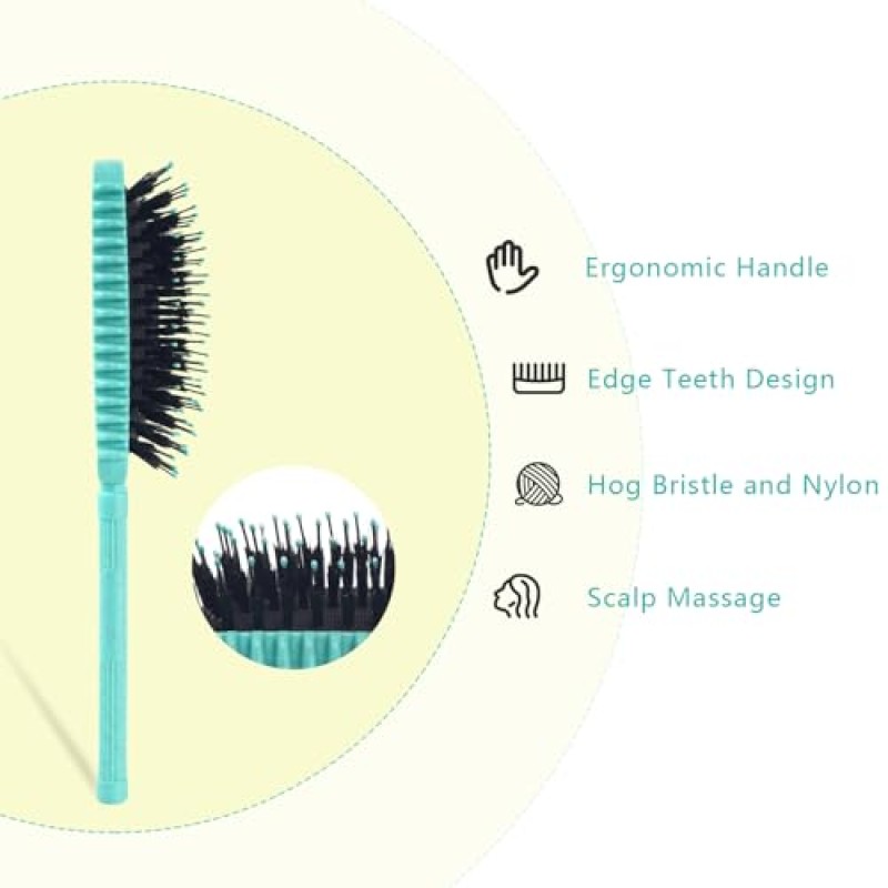 Spazzola Capelli Ricci, Ergonomico Spazzola Ricci Styling per Evitare Danni da Rottura, per Pettinare e Acconciare i Capelli Bagnati e Asciutti - Verde Spazzola Capelli Ricci, Ergonomico Spazzola Ricci Styling per Evitare Danni da Rottura, per Pettinare e Acconciare i Capelli Bagnati e Asciutti - Verde