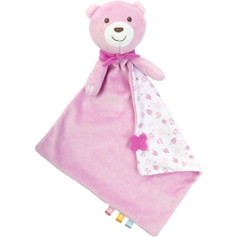 Chicco Gioco Maxi Doudou, Peluche in Morbido Velluto A Forma di Orsetto, con Musica Classica e New Age, Doudou Neonato, Lavabile in Lavatrice, Morbido da Coccolare, Da 0+ Mesi, Rosa, Regalo Neonato