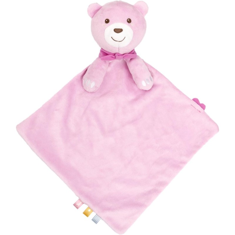 Chicco Gioco Maxi Doudou, Peluche in Morbido Velluto A Forma di Orsetto, con Musica Classica e New Age, Doudou Neonato, Lavabile in Lavatrice, Morbido da Coccolare, Da 0+ Mesi, Rosa, Regalo Neonato