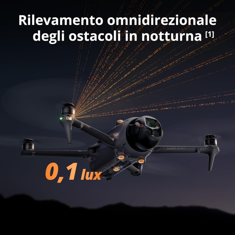 DJI Mavic 4 Pro Combo Fly More con DJI RC 2, drone con tripla fotocamera dotato di 100 MP fotocamera Hasselblad con CMOS 4/3, trasmissione video a 30 km, volo fino a 51 minuti, hub di ricarica e altro