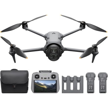 DJI Mavic 4 Pro Combo Fly More con DJI RC 2, drone con tripla fotocamera dotato di 100 MP fotocamera Hasselblad con CMOS 4/3, trasmissione video a 30 km, volo fino a 51 minuti, hub di ricarica e altro
