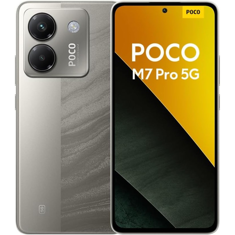 POCO M7 Pro 5G Smartphone, 12+256GB, Argento, Fotocamera Sony da 50MP con OIS, batteria da 5110mAh, ricarica turbo da 45W, display AMOLED da 120Hz (Adattatore di alimentazione non incluso) - 12+256GB Silver POCO M7 Pro 5G Smartphone, 12+256GB, Argento, Fotocamera Sony da 50MP con OIS, batteria da 5110mAh, ricarica turbo da 45W, display AMOLED da 120Hz (Adattatore di alimentazione non incluso) - 12+256GB Silver