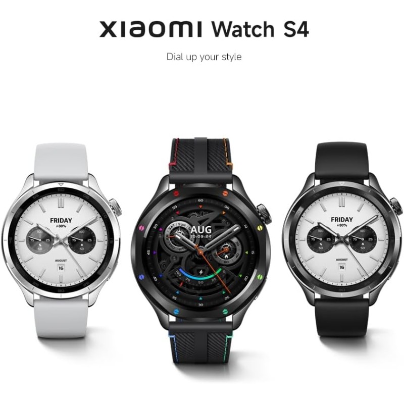 Xiaomi Watch S4, Smartwatch, Corona Rotante, Ghiera Intercambiabile, Schermo AMOLED da 1.43", Fino a 15 giorni di autonomia, Monitoraggio Salute, HyperOS 2.0, 150+ modalità sportive - Arcobaleno Xiaomi Watch S4, Smartwatch, Corona Rotante, Ghiera Intercambiabile, Schermo AMOLED da 1.43", Fino a 15 giorni di autonomia, Monitoraggio Salute, HyperOS 2.0, 150+ modalità sportive - Arcobaleno
