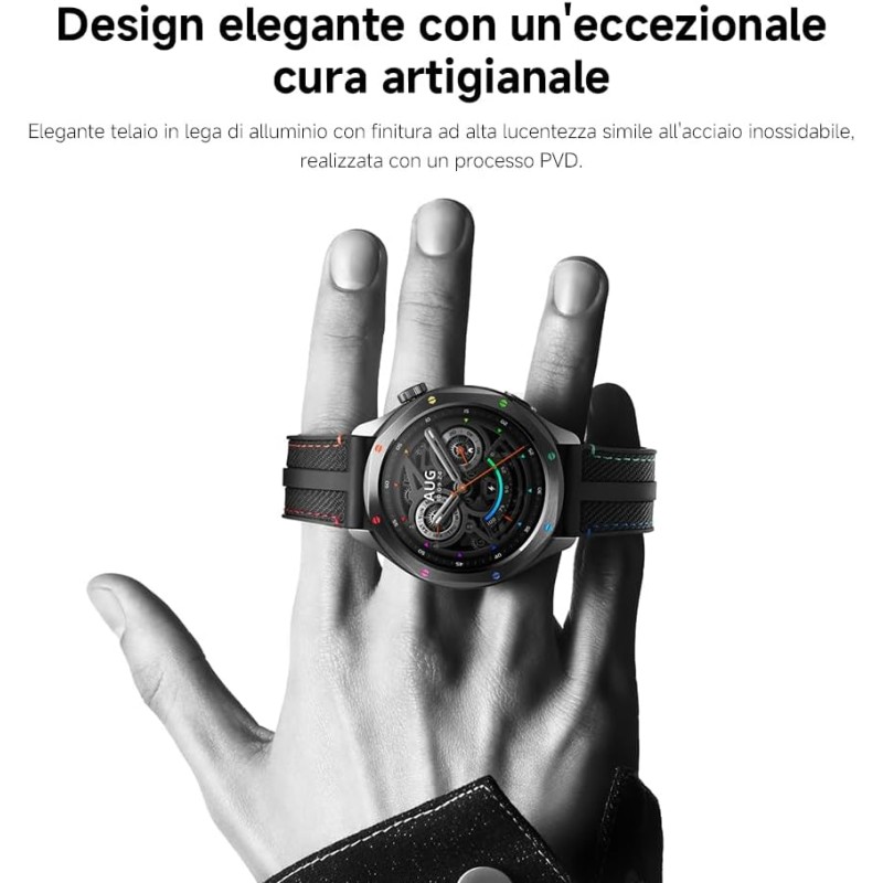 Xiaomi Watch S4, Smartwatch, Corona Rotante, Ghiera Intercambiabile, Schermo AMOLED da 1.43", Fino a 15 giorni di autonomia, Monitoraggio Salute, HyperOS 2.0, 150+ modalità sportive - Arcobaleno Xiaomi Watch S4, Smartwatch, Corona Rotante, Ghiera Intercambiabile, Schermo AMOLED da 1.43", Fino a 15 giorni di autonomia, Monitoraggio Salute, HyperOS 2.0, 150+ modalità sportive - Arcobaleno