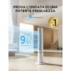 Midea MTF25FRG 40‘’ Ventilatore a Torre Silenzioso per Casa e Camera da Letto, Raffreddamento Potente 9 m/s, Telecomando Omni, 90° Oscillazione, Design Smontabile e Lavabile, 4 Velocità, Bianco