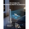 Midea MTF25FRG 40‘’ Ventilatore a Torre Silenzioso per Casa e Camera da Letto, Raffreddamento Potente 9 m/s, Telecomando Omni, 90° Oscillazione, Design Smontabile e Lavabile, 4 Velocità, Bianco