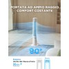 Midea MTF25FRG 40‘’ Ventilatore a Torre Silenzioso per Casa e Camera da Letto, Raffreddamento Potente 9 m/s, Telecomando Omni, 90° Oscillazione, Design Smontabile e Lavabile, 4 Velocità, Bianco