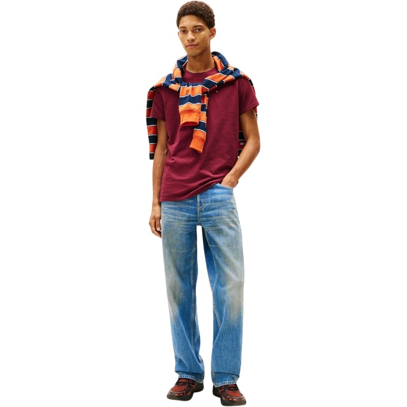 Tommy Jeans Uomo T-Shirt Maniche Corte Tjm Original Slim - XL Red (Red Wine) Tommy Jeans Uomo T-Shirt Maniche Corte Tjm Original Slim - XL Red (Red Wine)