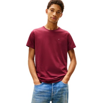 Tommy Jeans Uomo T-Shirt Maniche Corte Tjm Original Slim - XL Red (Red Wine)