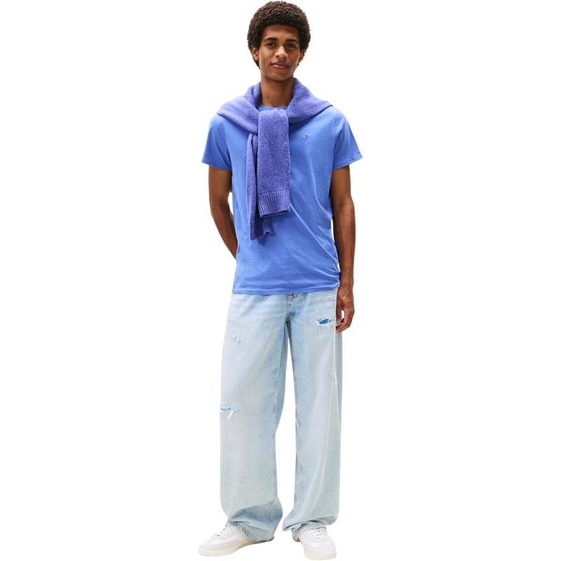 Tommy Jeans Uomo T-Shirt Maniche Corte Tjm Original Slim - XXL Blue (Soft Sapphire) Tommy Jeans Uomo T-Shirt Maniche Corte Tjm Original Slim - XXL Blue (Soft Sapphire)