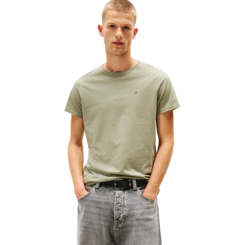 Tommy Jeans Uomo T-Shirt Maniche Corte Tjm Original Slim - XS Green (Utility Sage) Tommy Jeans Uomo T-Shirt Maniche Corte Tjm Original Slim - XS Green (Utility Sage)