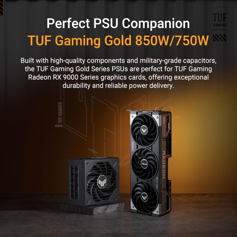 ASUS TUF Gaming AMD RX 9070 XT OC Edition, Scheda Grafica 16 GB GDDR6, 256 Bit, PCIe 5.0, 1 HDMI 2.1, 3 DisplayPort 2.1, Software GPU Tweak III, Nero, TUF-RX9070XT-O16G-GAMING - O16 GB ASUS TUF Gaming AMD RX 9070 XT OC Edition, Scheda Grafica 16 GB GDDR6, 256 Bit, PCIe 5.0, 1 HDMI 2.1, 3 DisplayPort 2.1, Software GPU Tweak III, Nero, TUF-RX9070XT-O16G-GAMING - O16 GB