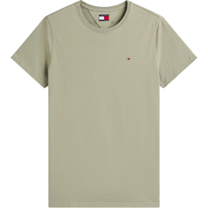 Tommy Jeans Uomo T-Shirt Maniche Corte Tjm Original Slim - 3XL Plus Green (Utility Sage)